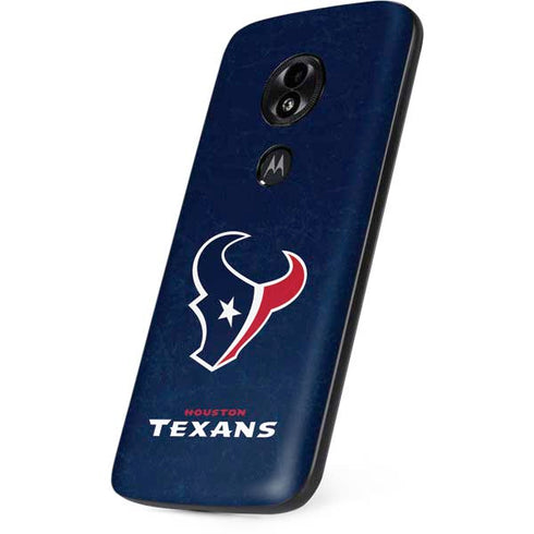 NFL Houston Texans Distressed Moto E5 Play Skin